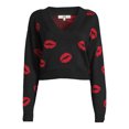 thumbnail image 6 of Madden NYC Juniors' and Juniors Plus Jacquard Graphic Sweater, Midweight, Sizes XS-3XL, 6 of 6