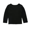 thumbnail image 2 of jjayotai Toddler Girl&boy Baby Infant Kids Autumn and Winter Sweater Candy Color Cardigan Solid Color Small Cardigan Children's Sweater Black 3-4 Years, 2 of 6