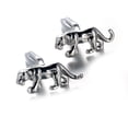 thumbnail image 2 of Gemelos de metal Zulema forma de animal plateado para hombre, 2 of 4