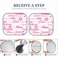 thumbnail image 4 of Lsque Breast Cancer Pink Ribbons Awareness (2) 2 PCS Windshield Sun Shade | CarFoldable Window Covers | Car Accessories Reflect UV for Universal Cars SUV Truck | Small, 4 of 7