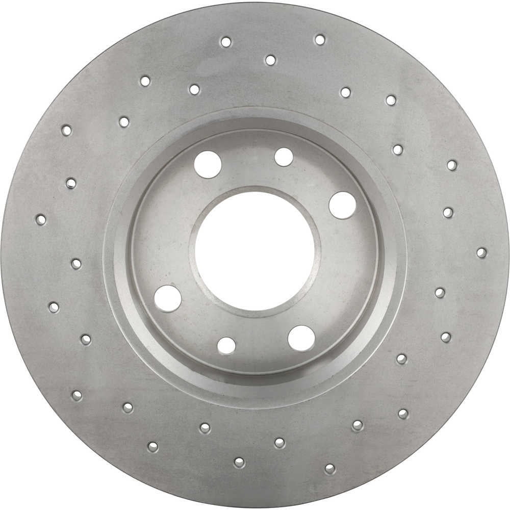 Brembo KTX0087 ceramic brake pad and XTRA solid drilled brake disc kit
