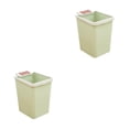 thumbnail image 3 of Billuyoard Bote de basura sin tapa conveniente y elegante de PP con anillo de presión para cocina Bote de basura de cocina para el hogar verde verde 2Conjunto, 3 of 6