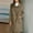 Khaki, variant on Womens Long Wool Blend Coat Single Trench Coat (Beige XL)
