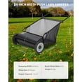 thumbnail image 3 of 26 in Push Lawn Sweeper,7 Cu. Ft. Hopper Capacity Grass Sweeper,Manual Push Yard Sweeper with Height Adjustment & 4 Fast Spinning Brushes for Grass Clippings,Leaves & Debris,Black Garden Home, 3 of 7