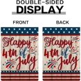 thumbnail image 5 of Happy 4th of July Independence Day Garden Flag Summer Independence Day Double Sided Vertical Rustic Burlap Farmhouse Small Yard Seasonal Holiday Outdoor Decor 12.5 × 18 Inch, 5 of 6