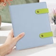 thumbnail image 5 of Meiix 1Pcs Refillable Ring Notebook Journal, Soft Leather Cover with Press Stud, Lined and Blank Pages for Office (Blue2), 5 of 7