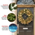 thumbnail image 5 of National Tree Company Pre-Lit Artificial Christmas Wreath, Green, Elegance, White Lights, Decorated with Pine Cones, Berry Clusters, Ball Ornaments, Christmas Collection, 36 Inches, 5 of 5