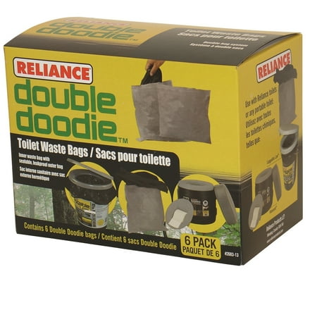 Reliance Double Doodie Toilet Waste Bag 6 Pack (Best Low Flow Toilets Reviews)