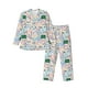 thumbnail image 1 of Balery Back To School Pijama para Hombre de Dos Piezas con Manga Larga, Conjunto de Dormir y Descanso Suave con Bolsillos-Small, 1 of 7