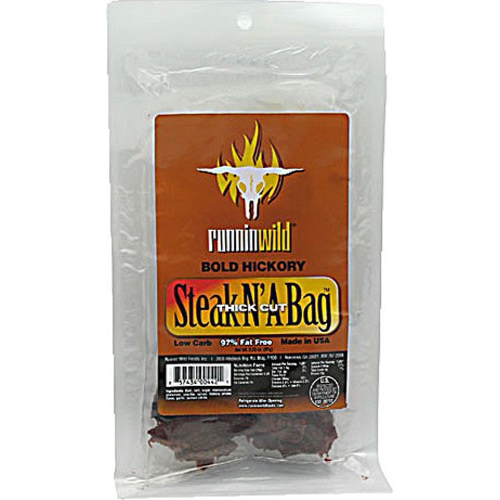 Runnin' Wild Steak N a Bag Beef Jerky, Bold Hickory, 2.85 Oz Walmart