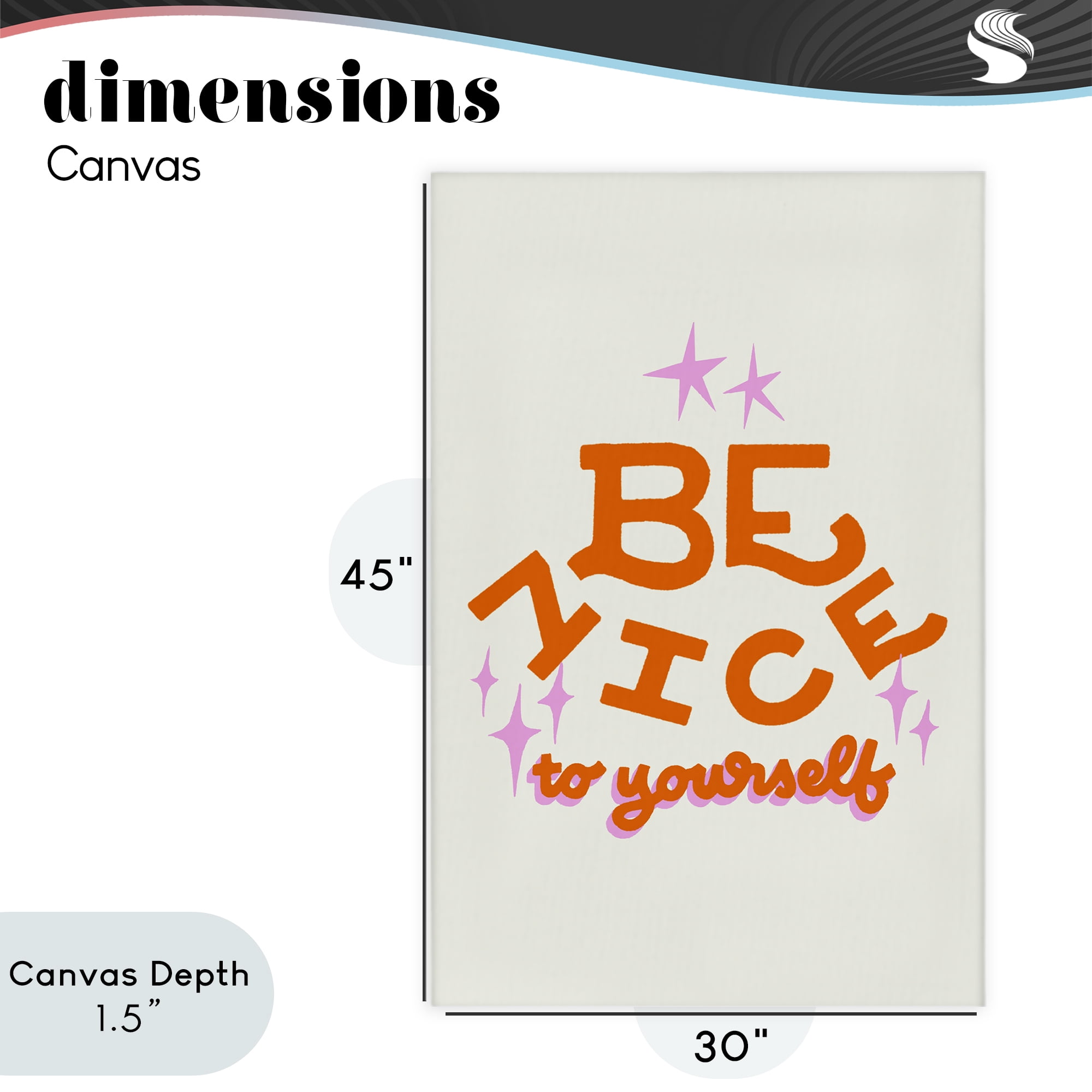 Stupell Industries Be Nice To Yourself Canvas Wall Art, design by Indira Prieto | IndySign
