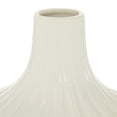 thumbnail image 5 of DecMode 13" Fluted White Ceramic Vase, 5 of 12