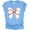 Carolina Blue, variant on Coquette Baseball Bow Womens Short Sleeve T-shirt-Fuchsia-X-Large