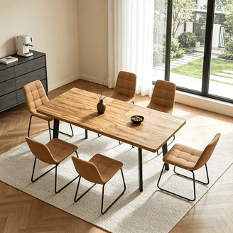 Free Shipping! Euroco 7 Piece Expandable Vintage Dining Set with