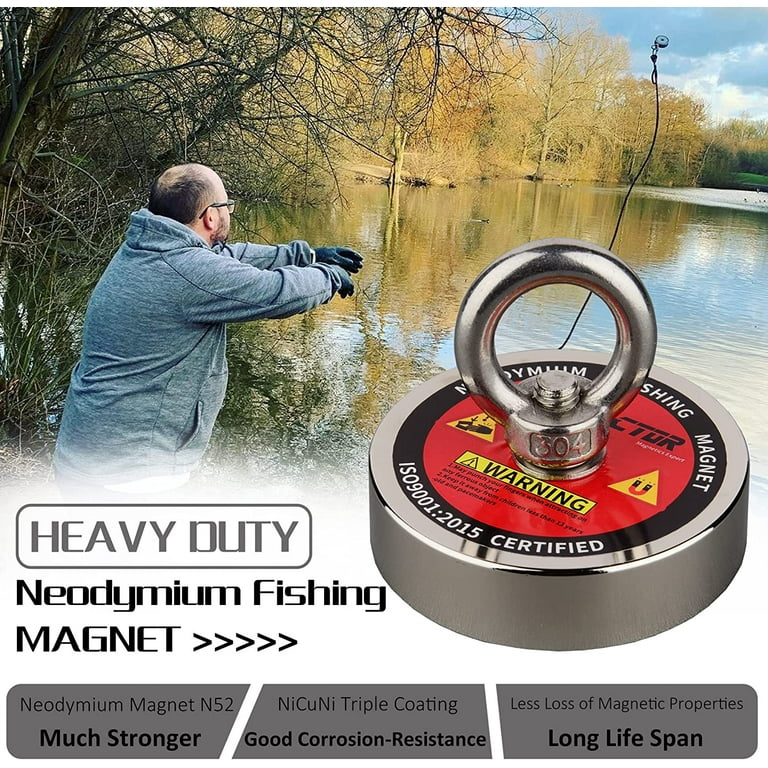 forene Stearinlys rygrad MUTUACTOR Fishing Magnets 700lbs with 20m Durable Rope,N52 Neodymium  Retrieval Magnets,Powerful Magnets for Fishing and Magnetic Recovery  Salvage - Walmart.com
