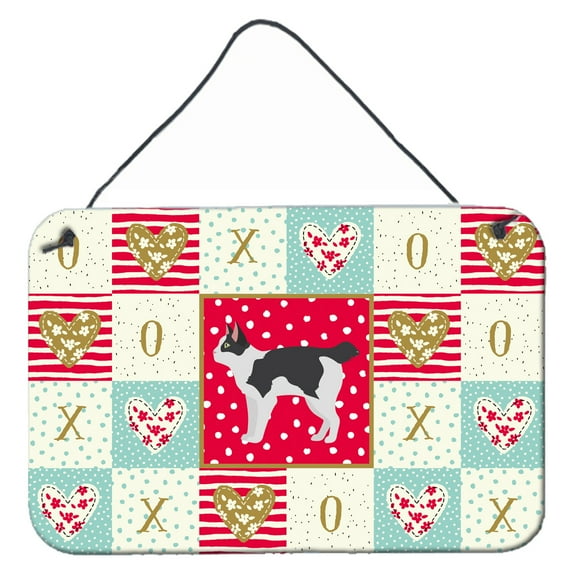 Carolines Treasures CK5627DS812 Japanese Bobtail Cat Love Wall or Door Hanging Prints 8x12 multicolor