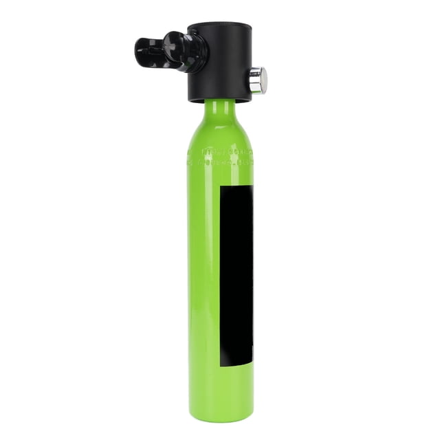 Portable Oxygen Tank, 0.5L Mini Tank Compact Sturdy Aluminum Alloy Silicone Safe for Breathing Training