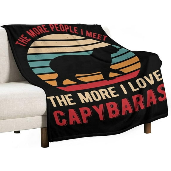 Capybara Blanket, Fannel Fleece Lightweight Microfiber Throw Blanket Soft Cute for All Season Bed Couch Sofa 60"x80"