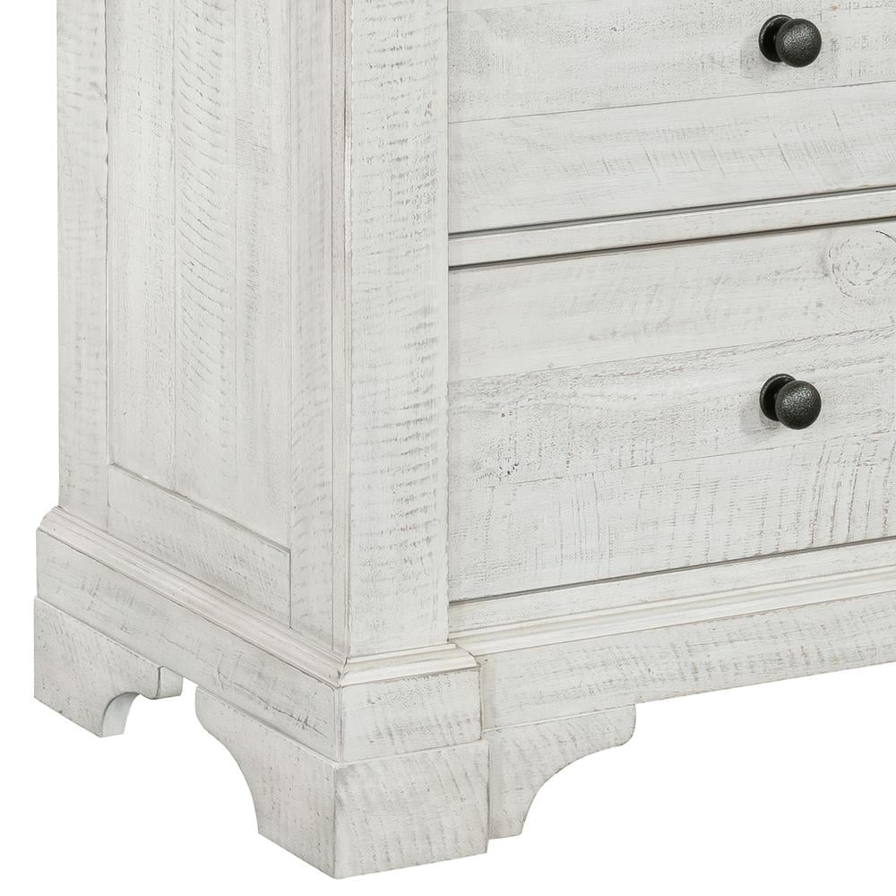 Samuel Lawrence Valley Ridge Distressed 2 Drawer Nightstand in White