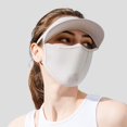 thumbnail image 5 of Gray Spring And Summer Womens Cycling Face Mask Windproof Sun Protection Outdoor Motorcycle Protective Face Mask With Ear Hanging Free Size Length 6.77 Inches In Gray, 5 of 5