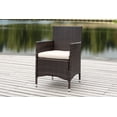 thumbnail image 4 of SAFAVIEH Kendrick Outdoor Patio Wicker Chair, Brown/Sand, Set of 2, 4 of 7