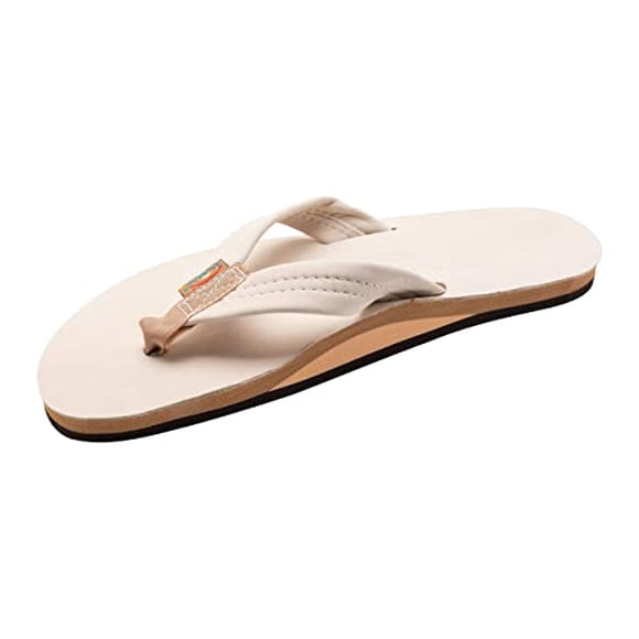 Rainbow Sandals Men's Leather Single Layer Wide Strap with Arch, Sand, Men's XXX-Large / 13.5-15 D(M) US