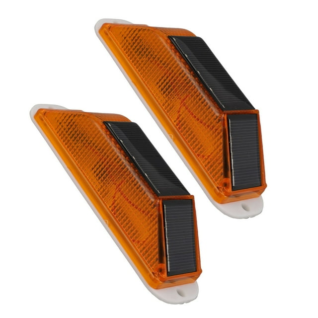 Solar Night Strobe Light, High Bright LED Waterproof Solar Strobe Warning Light Cordless for Traffic Barricades Red,Yellow,White