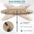 thumbnail image 5 of Costway 10 FT Patio Umbrella with Crank Tilt Adjustment Ruffles Vented Top 8 Ribs Beige, 5 of 10