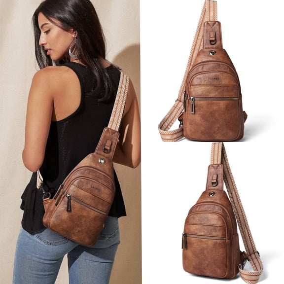 LATMAP Crossbody Sling Bag for Women, Adjustable Straps, Suitable for Travel and as a Gift, Brown