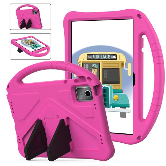 SaniMore Kids Case for Lenovo 11.0 Inch Tab M11 2023 1rd Gen, [Handle and Kickstand] [Protective and Shockproof] Boys Girls Case for Lenovo Tab M11 9" Tablet 2023 Release, Rose