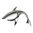 thumbnail image 2 of Forma de tiburón Guitarra Capo Cuerda Instrumento Abrazadera Cambio rápido Abrazadera Llave Acústica Clip para guitarra acústica Ukulele Diapasón bajo Plata Sunnimix cejilla para instrumentos, 2 of 5
