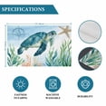 thumbnail image 6 of Sea Turtle Coastal Placemats Set of 8, Summer Beach Nautical Starfish Compass Placemats for Dining Table, Place Mats for Kitchen Tabletop, Waterproof Wipeable Dining Table Mats Set, 6 of 9