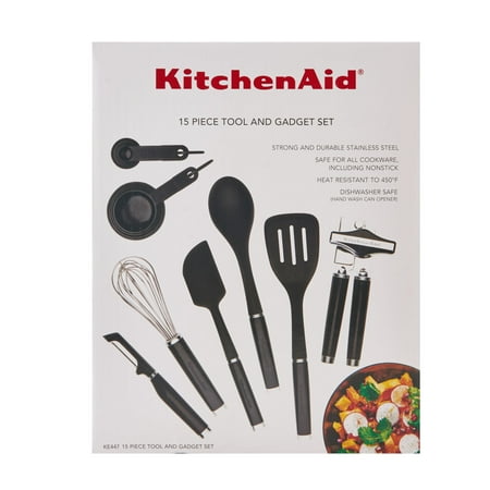 KitchenAid - Tool and Gadget 15-Piece Set - Black