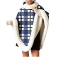 thumbnail image 2 of Yeahitch Womens Clothes Shawls Plaid Comfy Cozy Plush Fleece Fall Winter Warm Tops for Women Wrap Blanket Cozy Fluffy Fleece Shawl Cape, 2 of 6
