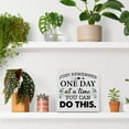 thumbnail image 5 of Zomyto 5"x5" Encouraging Quote Decorative Wooden Box Sign Just Remember One Day at a Time Wood Block Plaque Decor, 5 of 5