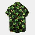 thumbnail image 4 of Midsumdr St. Patrick Day Shirts for Men Short Sleeve Floral Printed Regular Fit Hawaiian Shirts Summer Beach Casual Button Down Shirts, 4 of 5