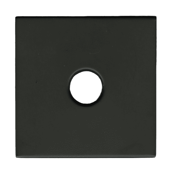 Corla Modern 3.5” Square Shower Arm Flange Extra Large Replacement Escutcheon Cover Plate (Matte Black)