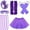 Purple, variant on KAWELL Theme Party Kids 1970s 1980s Fancy Outfits (6 pieces)