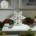 thumbnail image 3 of VHC Brands Distressed White Wooden Snowflake 5.75x5.75x1, 3 of 4