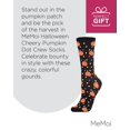 thumbnail image 7 of MeMoi Women's Cheery Pumpkin Polka Dot Festive Crew Socks - Womens - Female, 9-11, Black, 7 of 7