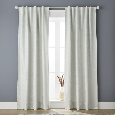 Better Homes & Gardens Blackout Abstract Single Curtain Panel, 50" x 95", Soft Silver
