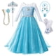 thumbnail image 3 of Girls Snow Queen Elsa Anna Princess Dress Kids Party Gown Clothing Children Cosplay Frozen Halloween Carnival Birthday Costume, 3 of 5