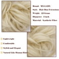 thumbnail image 3 of MY-LADY Synthetic Updo Messy Bun Hairpiece Wavy Curly Chignon Ponytail Thick Thin Hair Extensions Hair Wig(Black Brown Blonde Highlight), 3 of 8