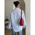 thumbnail image 2 of Blusa De Mujer Manga Larga Con Rayas Celeste Estilo Casual, 2 of 30