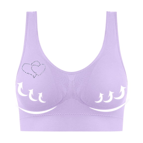 S-4X Plus Size Sports Bras for Women No Underwire Low-Impact Bralettes Womens Lightweight Pullover Push Up Everyday Workout Underwear Bra