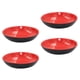 thumbnail image 4 of WORGEOUS Platos de salsa redondos rojos y negros de 4 piezas, cuencos para mojar, platos de melamina para condimentos, platos para aperitivos, 4 of 8