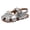 Silver, variant on Girls Fisherman Sandals Cute Bowtie Lace Fringe Princess Dress Flat Shoes Summer Mary Jane Shoes Beige 11.5 Little Kid