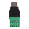 thumbnail image 1 of USB 2.0 Tipo A A Conector Adaptador De Terminal De Tornillo De 5 Pines 10 Unids / pieza, 1 of 8