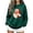 Green Sweatshirts Jsaierl, variant on Women's Christmas Sweatshirts Plus Size Santa Graphic Sweatshirt Cotton Soft Pullover Round Neck Dressy Casual Long Sleeve Tops S-2XL