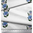 thumbnail image 2 of Soimoi Modal Satin Fabric Leaves & Floral Block Fabric Prints by Yard 42 Inch Wide, 2 of 3